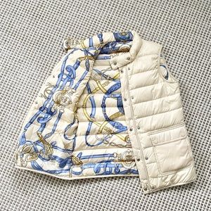 J. McLaughlin ivory puffer vest reversible S equestrian